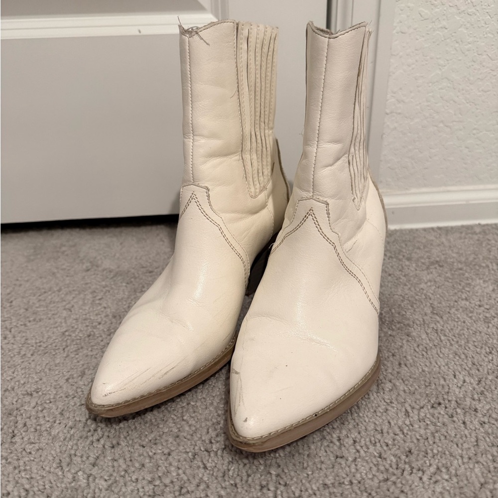 Elegant White Ankle Boots